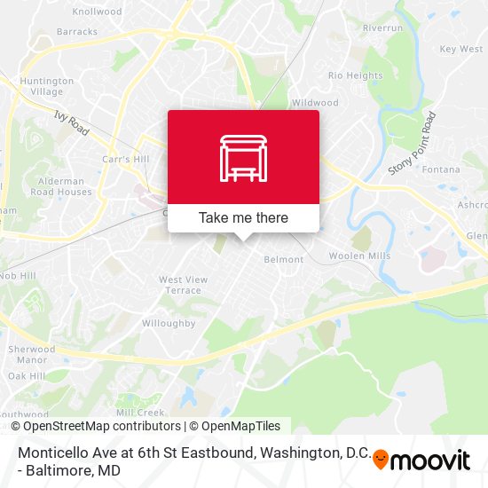 Mapa de Monticello Ave at 6th St Eastbound