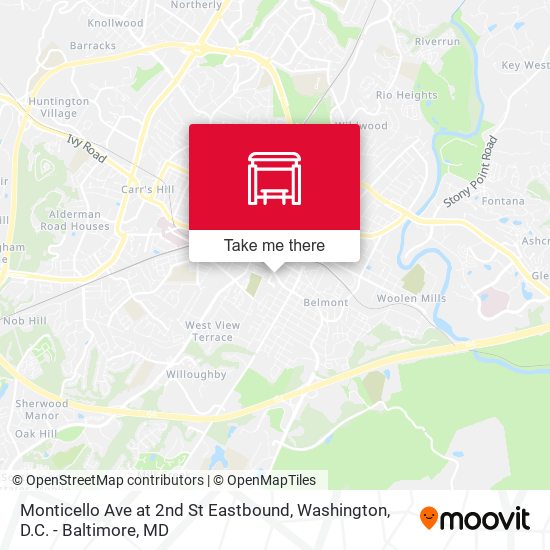 Mapa de Monticello Ave at 2nd St Eastbound