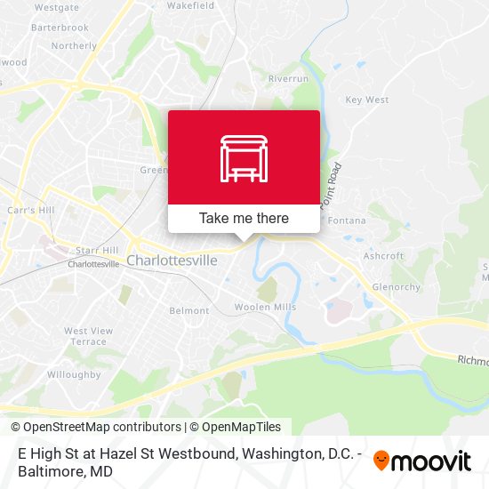 Mapa de E High St at Hazel St Westbound