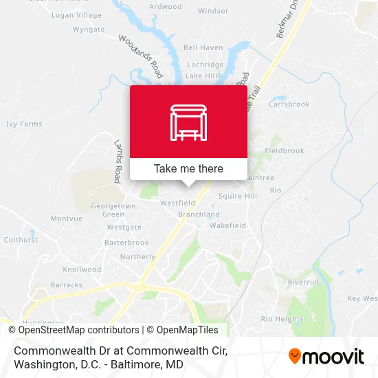 Commonwealth Dr at Commonwealth Cir map