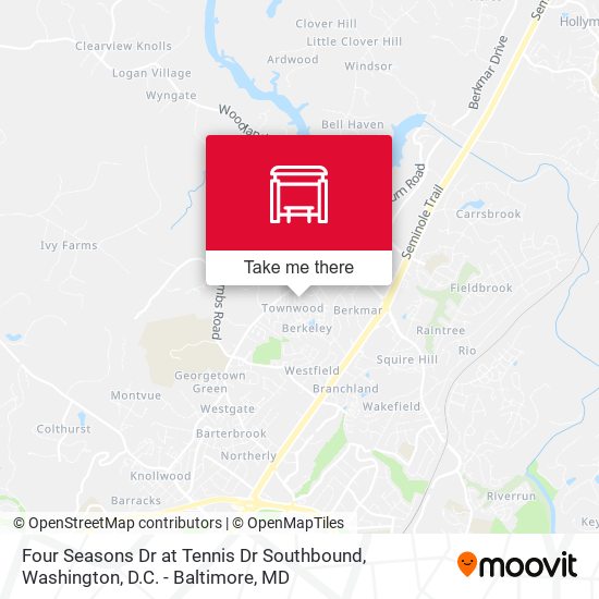 Mapa de Four Seasons Dr at Tennis Dr Southbound