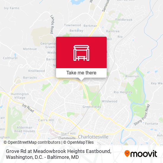 Grove Rd at Meadowbrook Heights Eastbound map