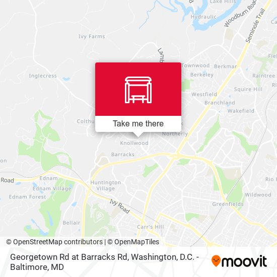 Georgetown Rd at Barracks Rd map
