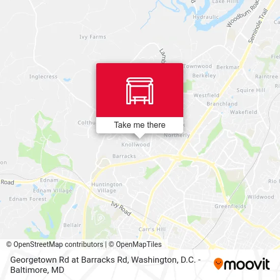 Georgetown Rd at Barracks Rd map