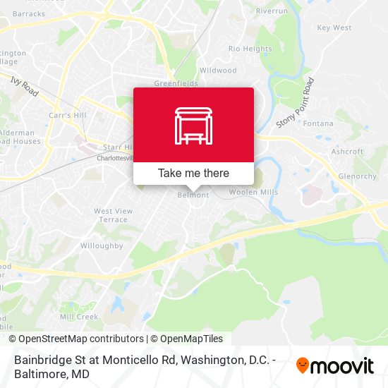 Bainbridge St at Monticello Rd map