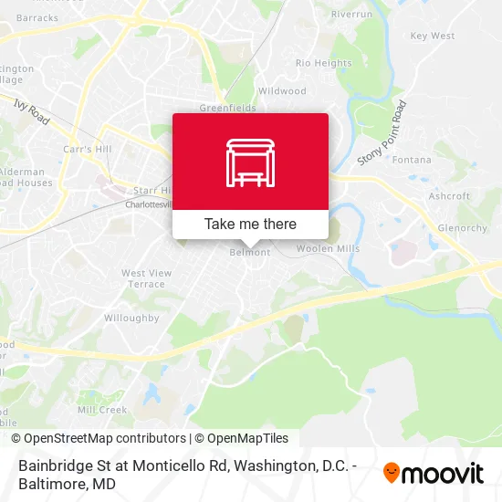 Bainbridge St at Monticello Rd map