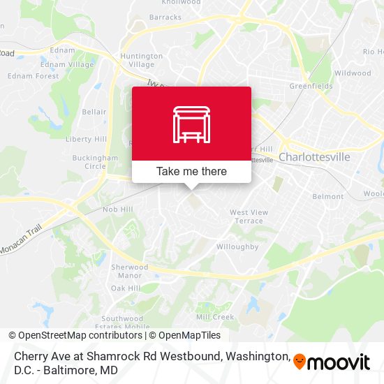 Mapa de Cherry Ave at Shamrock Rd Westbound