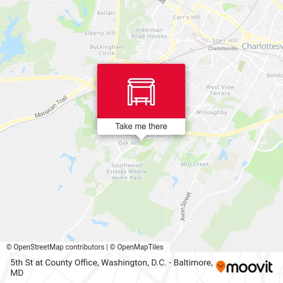 5th St at County Office map