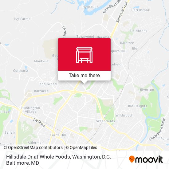 Hillsdale Dr at Whole Foods map