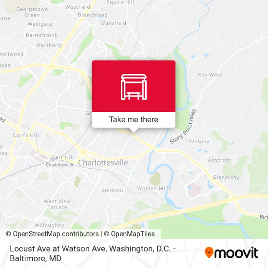 Locust Ave at Watson Ave map