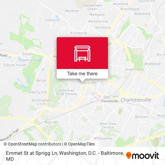 Emmet St at Sprigg Ln map