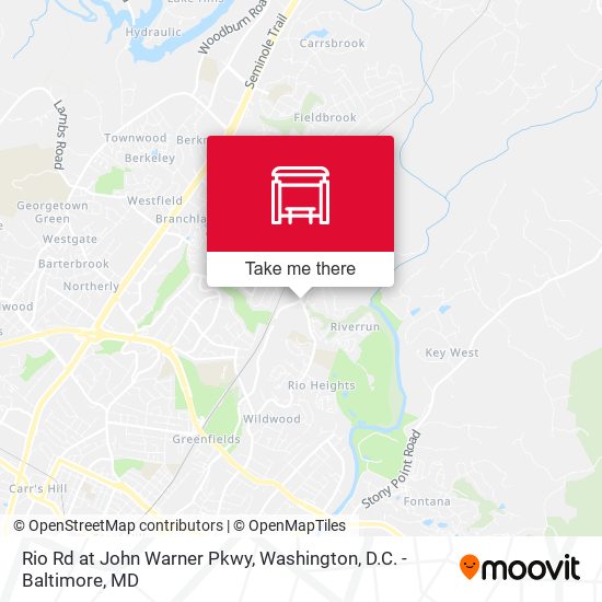 Rio Rd at John Warner Pkwy map