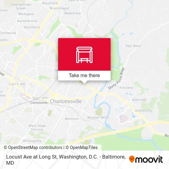 Locust Ave at Long St map