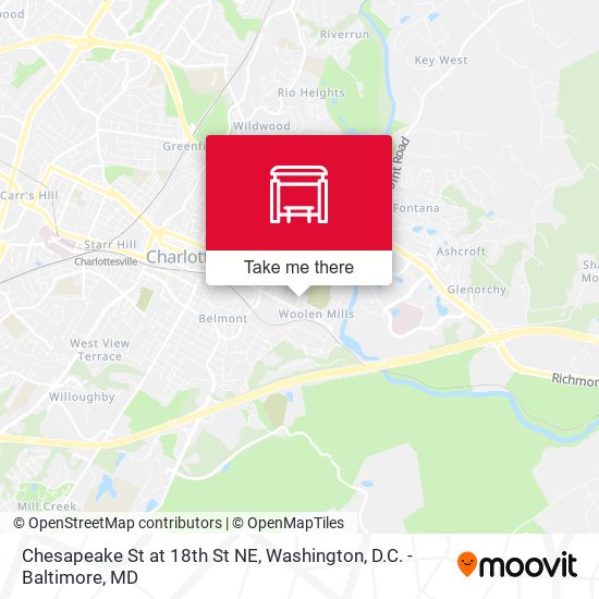 Chesapeake St at 18th St NE map