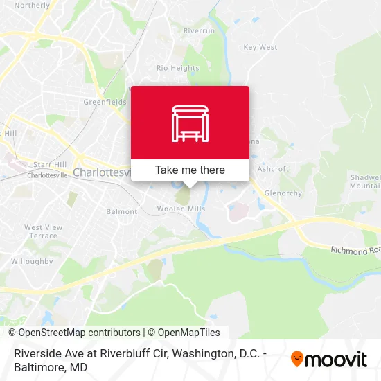 Riverside Ave at Riverbluff Cir map