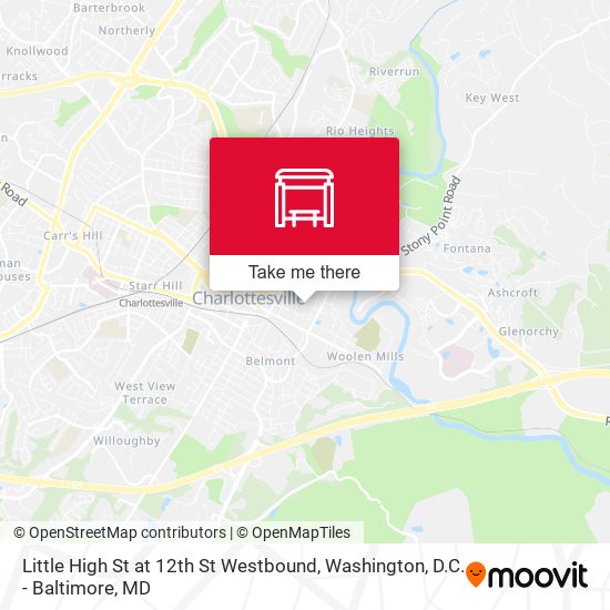 Mapa de Little High St at 12th St Westbound