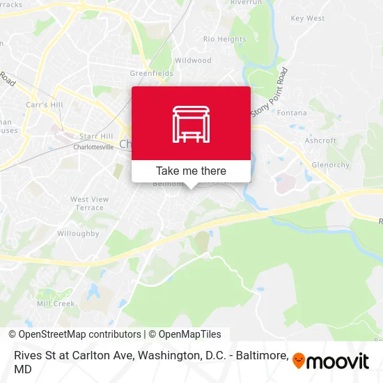 Rives St at Carlton Ave map