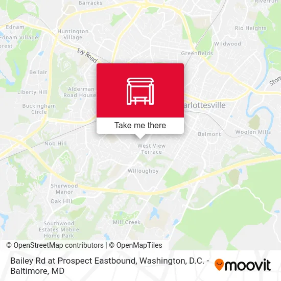 Bailey Rd at Prospect Eastbound map