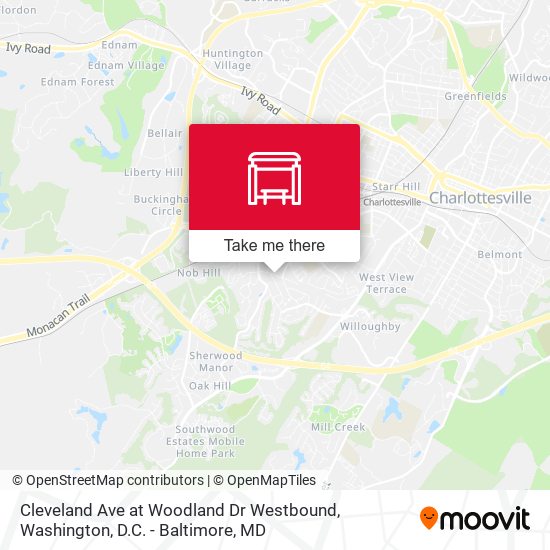 Mapa de Cleveland Ave at Woodland Dr Westbound