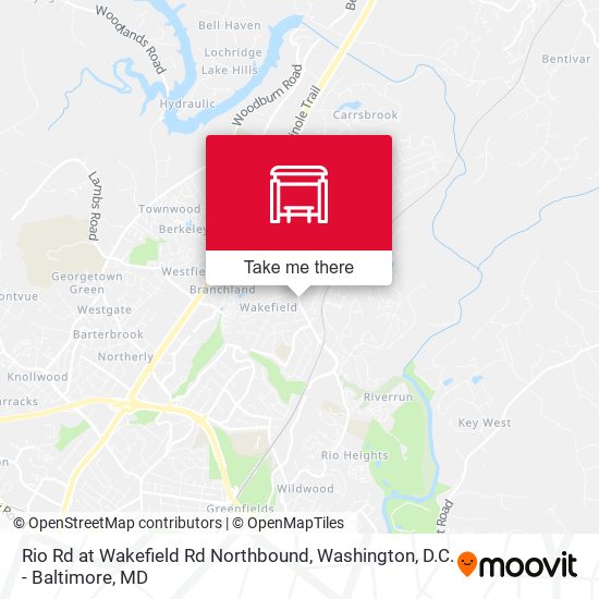 Rio Rd at Wakefield Rd Northbound map
