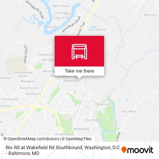 Mapa de Rio Rd at Wakefield Rd Southbound