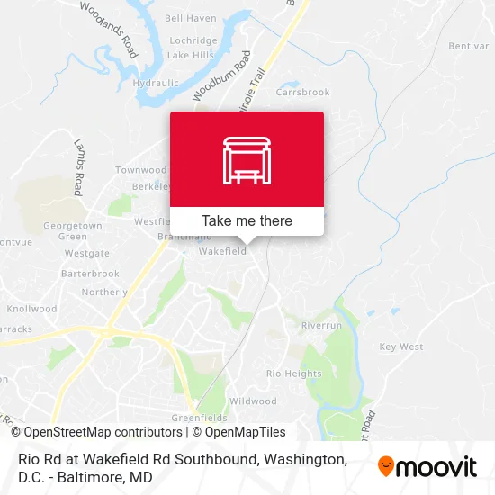 Rio Rd at Wakefield Rd Southbound map
