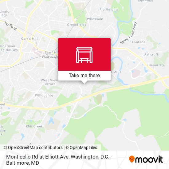 Monticello Rd at Elliott Ave map