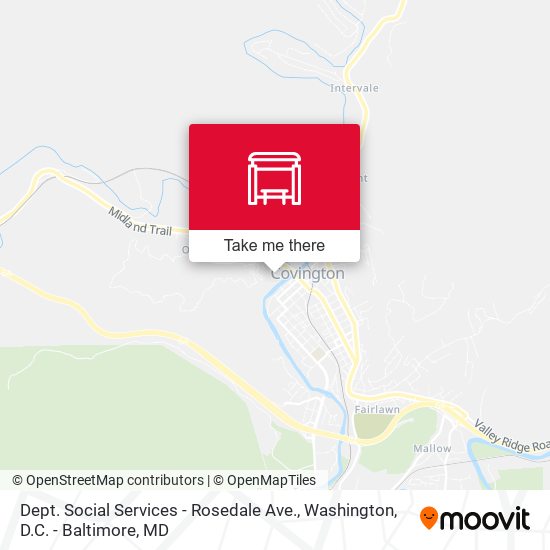 Mapa de Dept. Social Services - Rosedale Ave.