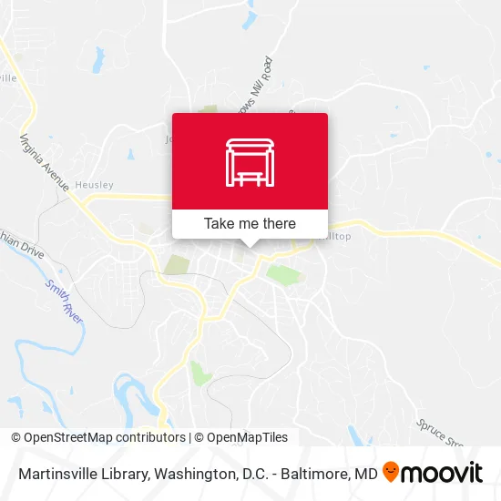 Martinsville Library map