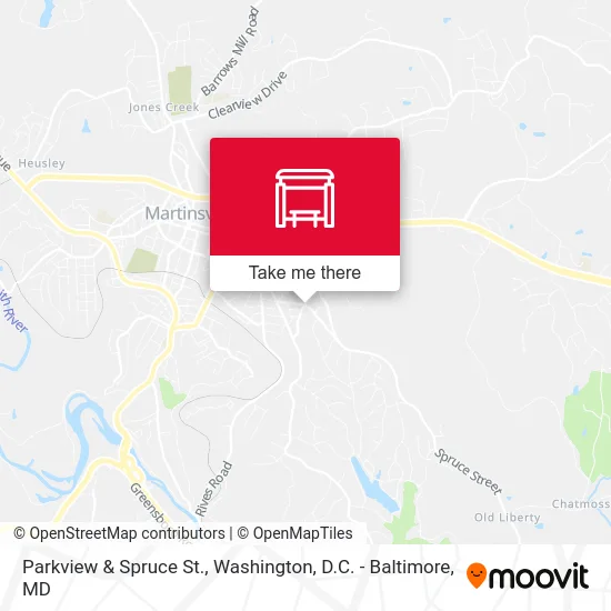 Parkview & Spruce St. map