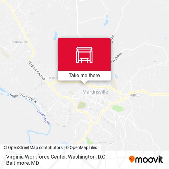 Virginia Workforce Center map