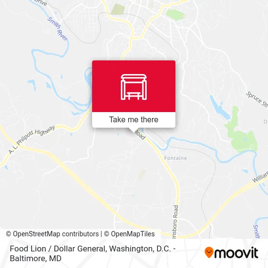 Food Lion / Dollar General map