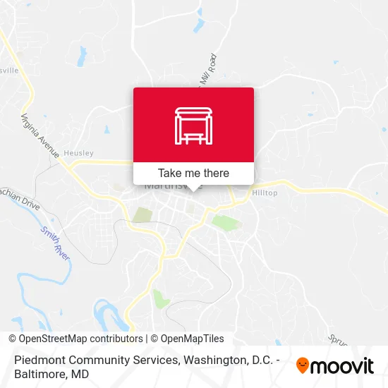 Piedmont Community Services map