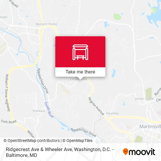 Ridgecrest Ave & Wheeler Ave map