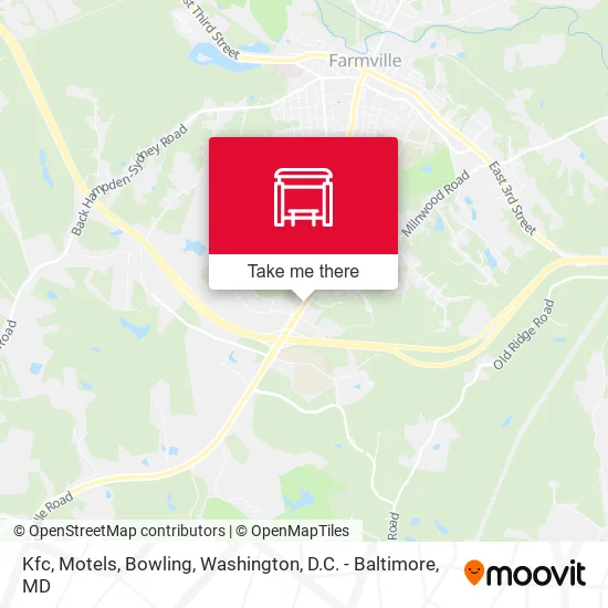 Kfc, Motels, Bowling map