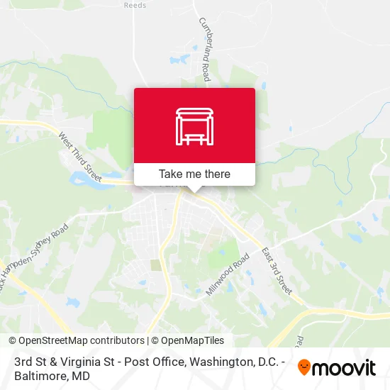 3rd St & Virginia St - Post Office map