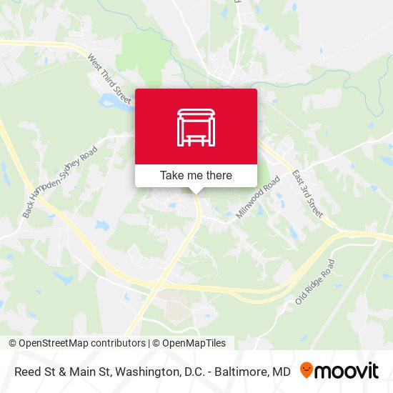 Reed St & Main St map