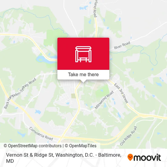 Vernon St & Ridge St map