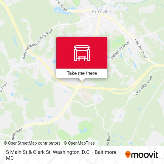 S Main St & Clark St map