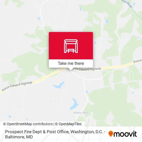 Prospect Fire Dept & Post Office map