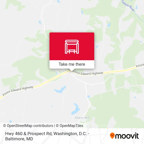 Hwy 460 & Prospect Rd map