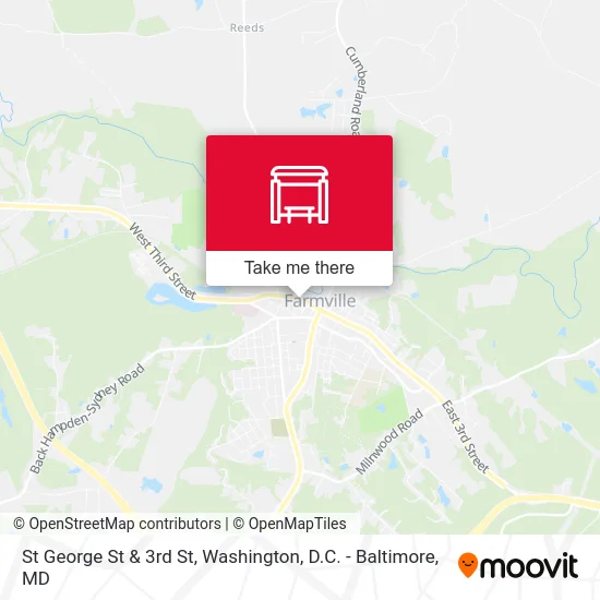 St George St & 3rd St map