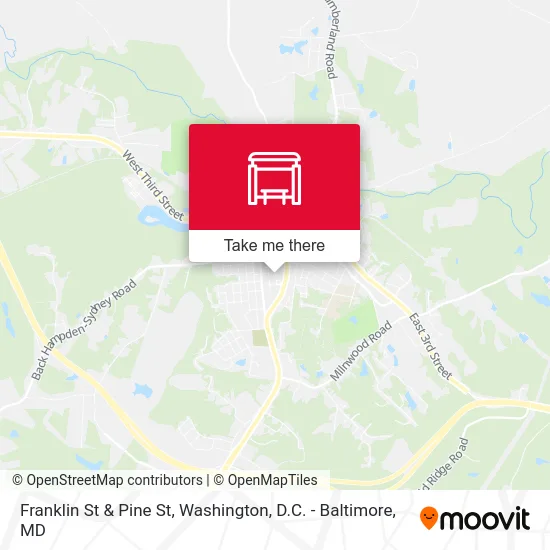 Franklin St & Pine St map