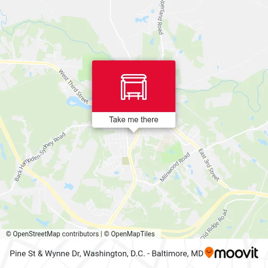Pine St & Wynne Dr map