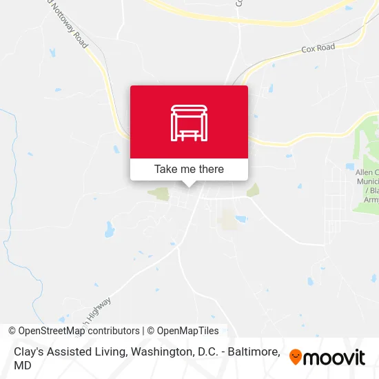 Clay's Assisted Living map