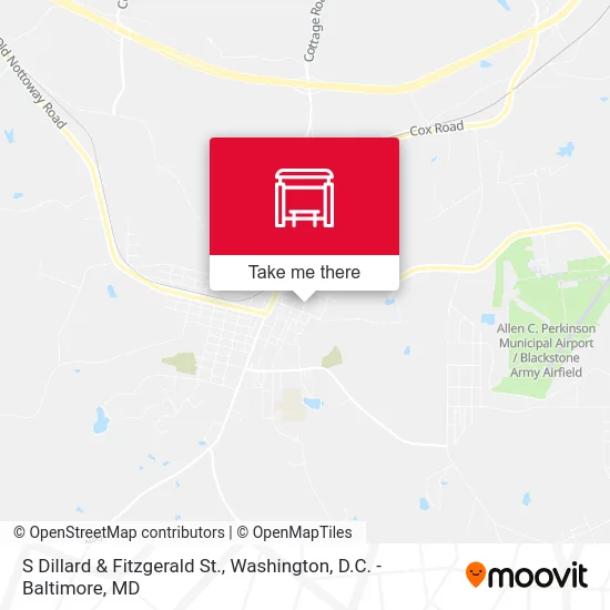 S Dillard & Fitzgerald St. map