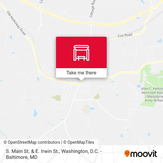 S. Main St. & E. Irwin St. map