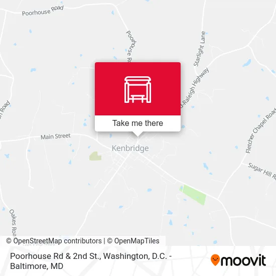 Poorhouse Rd & 2nd St. map