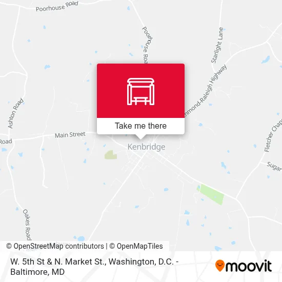 W. 5th St & N. Market St. map