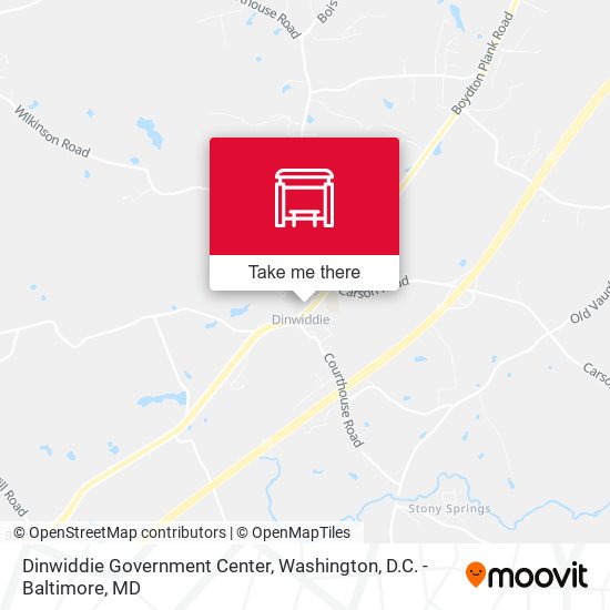 Dinwiddie Government Center map